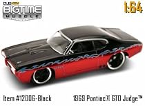 Jada Dub City Big Time Muscle Red and Black 69 Pontiac GTO Judge 1:64 Die Cast Car