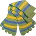 Yellow Socks - Cotton Socks Feelmax Toe Socks Green/Yellow/Blue Stripe Ladies Shoe Size 5 - 8