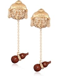 Borgioni Rose Gold Buddha Detachable Vitality Bottle Earrings
