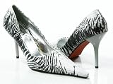 White Black Zebra Pumps Snakeskin Sexy Heels Vegan