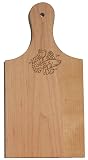 Laser Engraved 10 x 5 Maple Mini Paddle Board - with Wine, Fish & Cheese Image