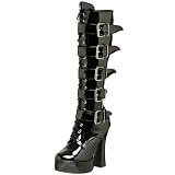 Pleaser Women's Electra-2042,Black Patent,9 M