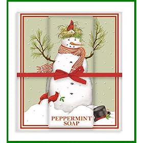 Snowman Christmas Soap and Flour Sack Towel Set - Gift Idea by 