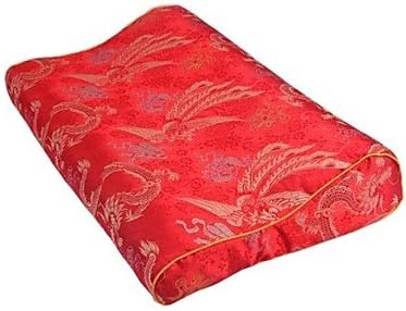 Mingming Tartary buckwheat shell healthy brain pillow China wind A piece of Red Dragon and phoenix patterns Embroid