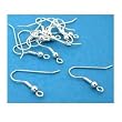 12 Fish Hook Sterling Silver Wire Wrap Ball Earring 22G
