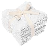 Textiles Plus Inc 13-Inch by 13-Inch Heavy Weight Wash Cloth, White, Set of 6