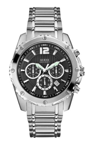 GUESS Men's U0165G1 Chronograph Stainless Steel Sport Watch