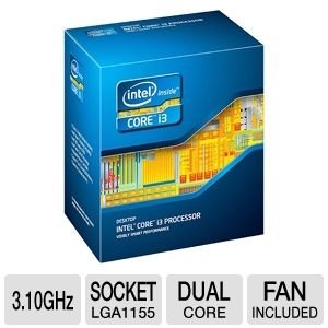 Intel Core I3-2105 Dual-Core Processor 3.1 GHz 3 MB Cache LGA 1155