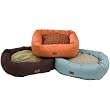 Upholstered Eco Conscious Bumper Pet Bed: Accordian/Pottery (Large)