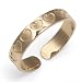 14k Yellow Gold Diamond-cut Heart Toe Ring