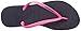Havaianas Women's Slim Logo Pop-Up Flip Flop Sandal, Navy Blue/Pink, 7/8 M US
