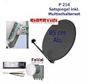 P214Gibertini Sat Spiegel OPL 85 anthr. inkl. Multischalterset