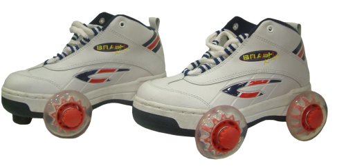 Childrens Toyshop  Toys : Quad Boot Roller Skates (White) - Size 2