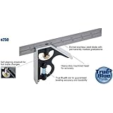 Empire Level E250 12-Inch Heavy Duty Professional Combination Square w/Etched Stainless Steel Blade and True BlueR Vial