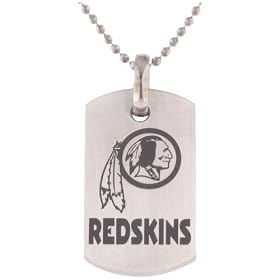 Men’s NFL Titanium Dog Tag with Chain- Redskins