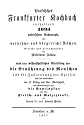Praktisches Frankfurter Kochbuch: "Enthaltend 1093 auserlesene Kochrezepte f&uuml;r vornehme und b&uuml;rgerliche K&uuml;chen". Reprint d. 5. Aufl. v. 1877