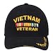 9321 Black Deluxe Low Profile Baseball Cap - Vietnam Vet Insignia Cap