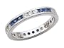 1.10 cttw Karina B(tm) Genuine Sapphire Eternity Band - Platinum, 18kt White or Yellow Gold