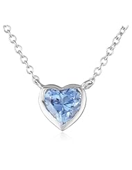 Myia Passiello "Hearts" Swarovski Cubic-Zirconia Bezel Set Heart Pendant Necklace, 18"