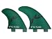 FCS R-2 RUSTY PERFORMANCE CORE SURFBOARD QUAD FIN SET - GREEN