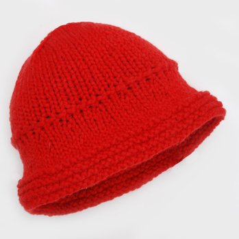 LibraKnits Swingset Cap - Salvia Red - Organic Cotton Baby Hat, a wonderful gift for toddlers over 12 months