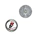 Ice Hockey Player Red Jersey Metal Craft Sewing Novelty Buttons - Set of 4
