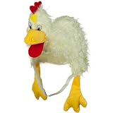 Furry Rooster Hat - Yellow Red W36S13A