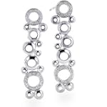 Sterling Silver & Diamond Bubble Earrings