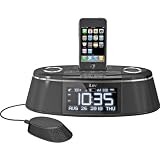 New-Dual Alarm Clock With iPod/iPhone Dock And Speaker/Bed Shaker - CL3849