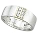 14K Two Tone Gold Men's Channel Set Round Diamond Band Ring