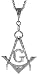 Sterling Silver Extra Large Diamond Cut Masonic Symbol Pendant