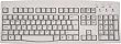 Chinese - English PS2 (Little Round Plug) Wired Computer Keyboard (Beige White Ivory Keyboard with Black Letters Characters)