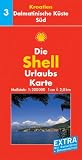  : Shell Urlaubskarte Dalmatinische K&uuml;ste S&uuml;d. 1 : 200 000: EXTRA: Mit Reisef&uuml;hrer + Ortsverzeichnis