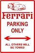 FERRARI PARKING sign ** street race sport car