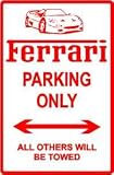 FERRARI PARKING sign ** street race sport car