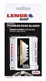 Lenox 20351-GOLD50D Gold Titanium-Edge Utility Knife Blade with Dispenser, 50-Pack