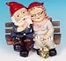 Mr + Mrs Sweetheart Garden Gnome on Bench