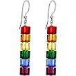 Handcrafted Austrian Crystal Rainbow Pride Earrings MADE WITH SWAROVSKI ELEMENTS