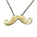 Schnurrbart Schnorres Kette Mustache Umhänger Moustache Bart gold / bronze - mit ca. 70cm Kette - Party Beard