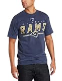 NFL Men's St. Louis Rams Vintage Roster II Short Sleeve Pigment Dye Tee (Pigment Denim, X-Large)
