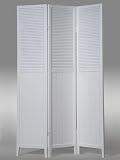 3 Panel White Wood Oriental Shoji Screen / Room Divider