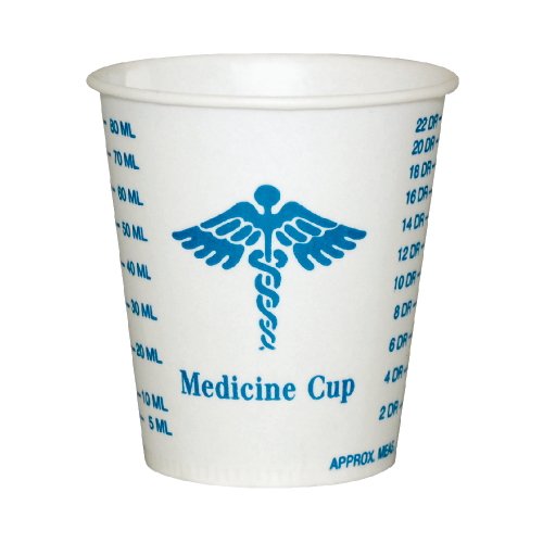 SOLO R3-43107 Medicine Design Wax Coated Paper Graduated Cup, 3 oz Capacity, Case of 5000