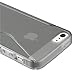 eForCity TPU Rubber Skin Case Cover Compatible with Apple? iPhone? 5 / 5S, Clear Smoke S Shape