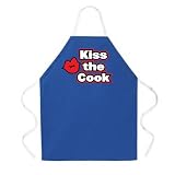 Attitude Apron Kiss the Cook Apron, Dark Blue, One Size Fits Most