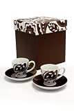 Mary Lou Brown Espresso Cup & Saucer x 4