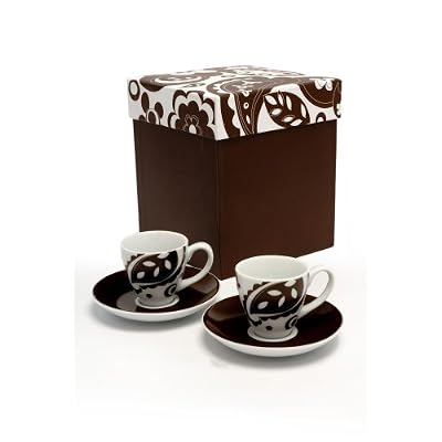 Mary Lou Brown Espresso Cup & Saucer 4 x set