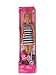 Search : Barbie- Summer Girly Doll in Black/White Stripe Dress
