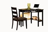 Homelegance Benton Desk and Chair Set, Black Finish