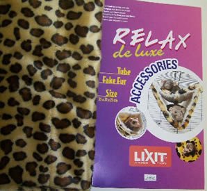 Lixit Deluxe Fake Fur Tube with Peep Hole for Ferrets or Sm. Animals