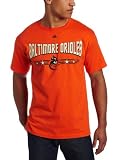 MLB Men's Baltimore Orioles 1965-1966 Cooperstown Baseball Tickets Short Sleeve Basic Tee (Dark Orange, X-Large)